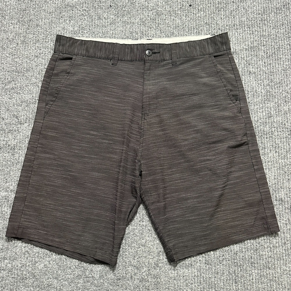 SPLIT Mens Golf Shorts Size 36 Black Chino Flat Front Outdoor High Rise